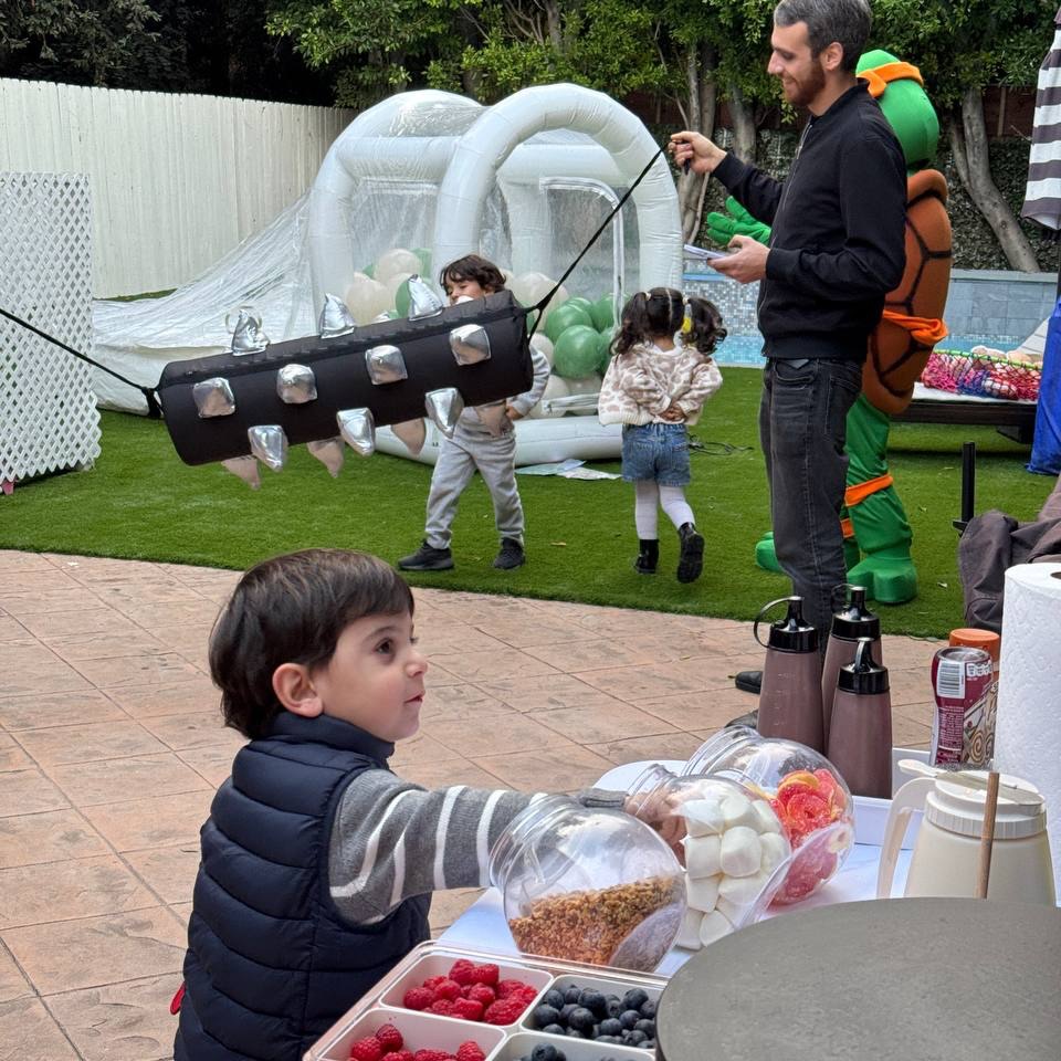Guests enjoying crepes at an outdoor event